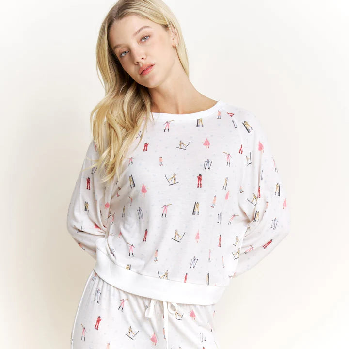 Ivory Ski Girls PJ Set