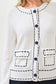 Contrast Stitch Cardigan