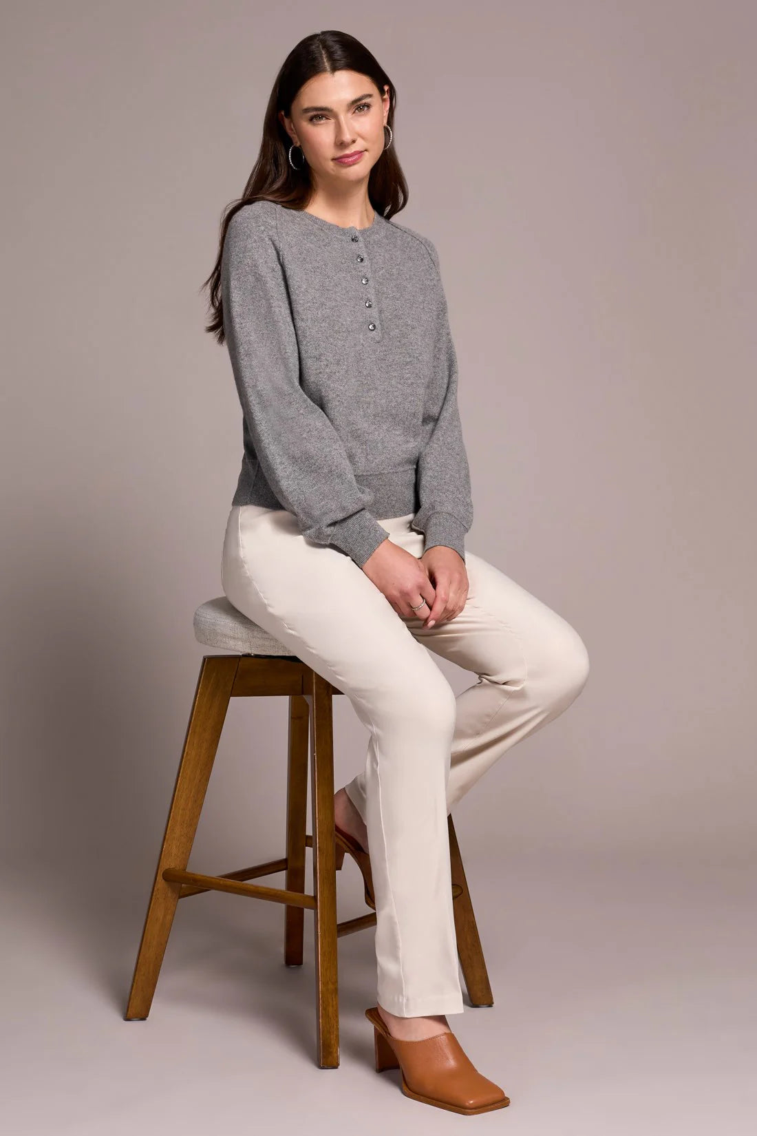 Cashmere Puff Sleeve Sweater