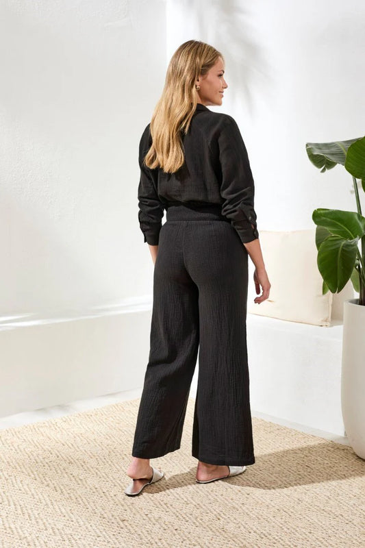 Gauze Wide Leg Pant