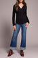 Waffle Knit Henley Top