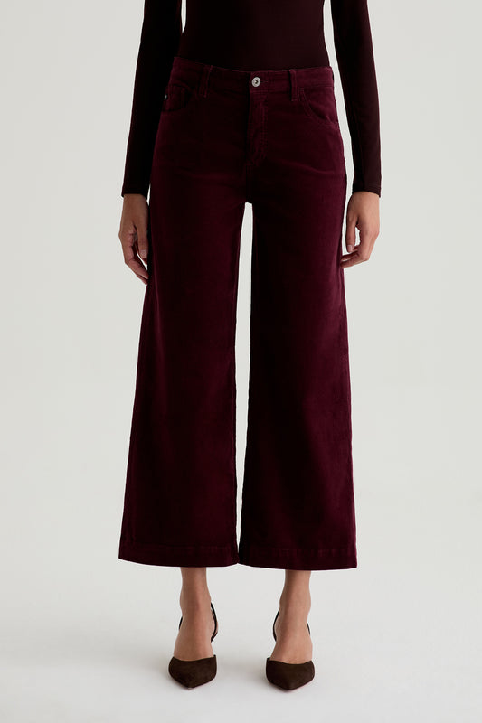 Saige Wide Leg Crop - Winery