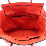 Céline Phantom Luggage Tote in Orange Grained Leather