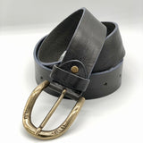 Italian Leather Belt Grey