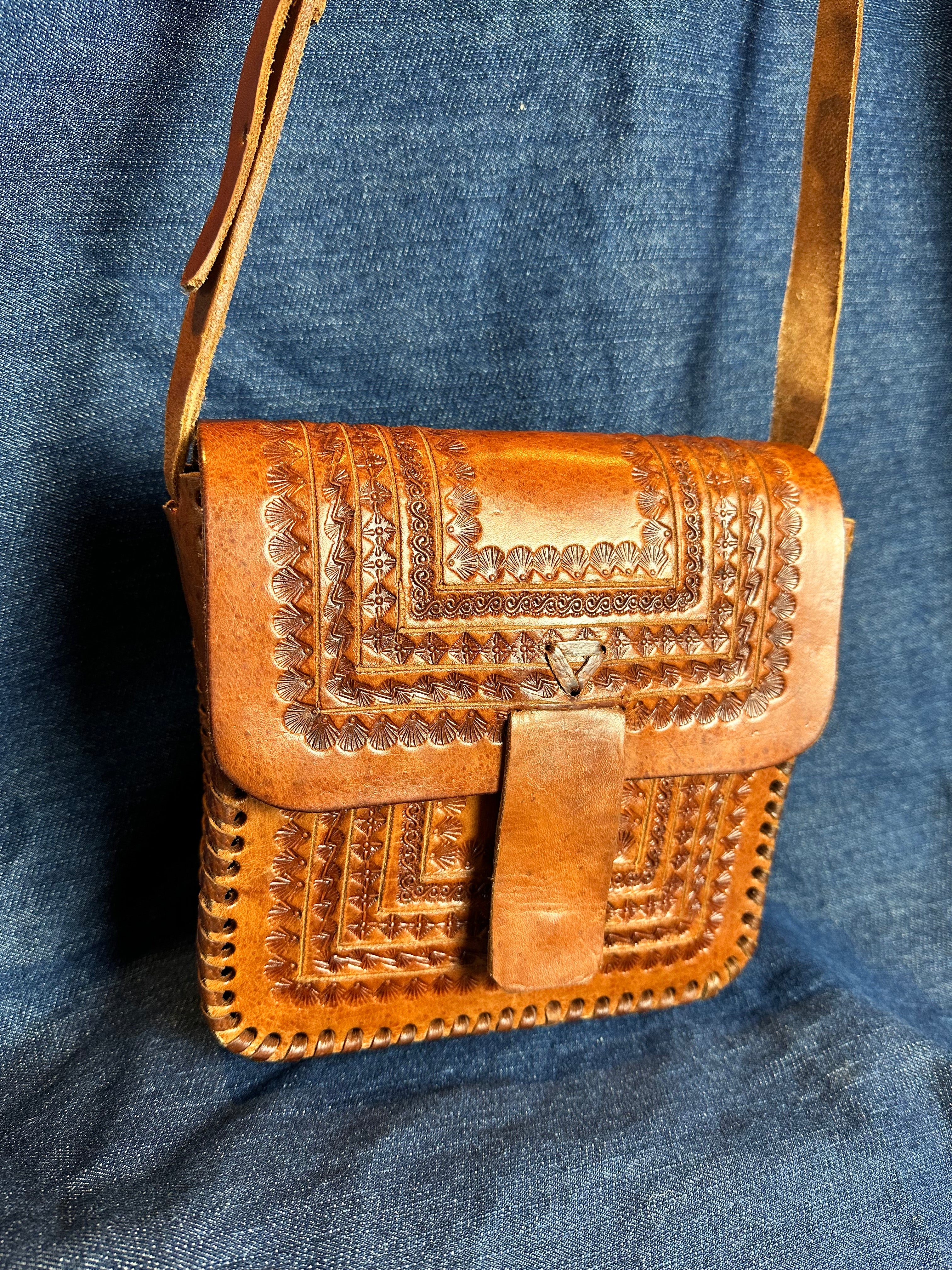 Tooled Leather Bag - Small