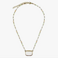 Square Crystal Dainty Necklace