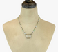 Square Crystal Dainty Necklace